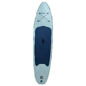 Detail shot of the non-slip EVA deck of the SUP board