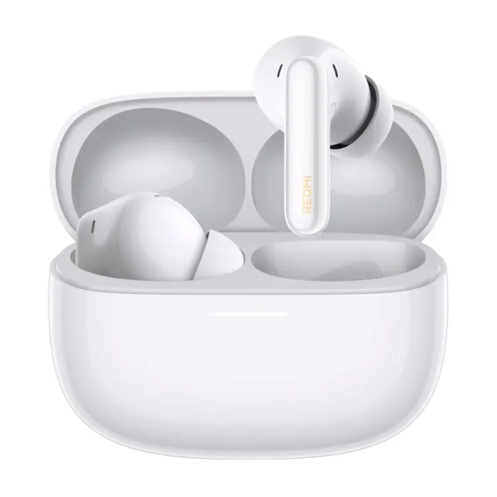 Xiaomi Redmi Buds 8 Pro In-Ear Headphones in Cloud White with open charging case, showing the earbuds.