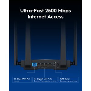 Seitenansicht des Cudy WR3600H mit Lüftungsschlitzen