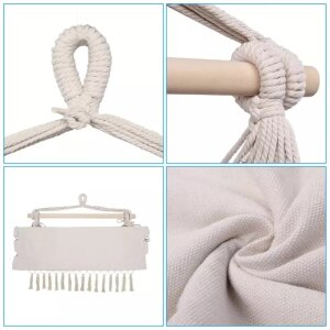 Black Forest Hammock Chair with wooden spreader bar, garden setting