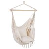 Black Forest Hammock Chair, beige cotton, front view