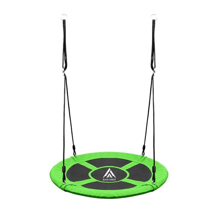 Green Black Forest SW100X nest swing (Ø 100 cm) in the garden, ideal for children.