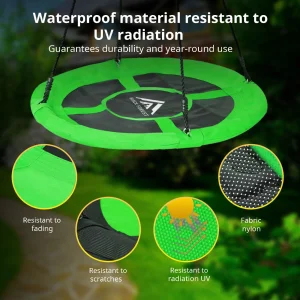 Assembly example of the height-adjustable Black Forest childrens swing SW100X.