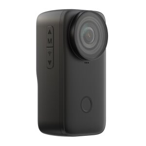 AKASO Keychain 2 4K Action Kamera mit magnetischer Halterung an Metalloberfläche