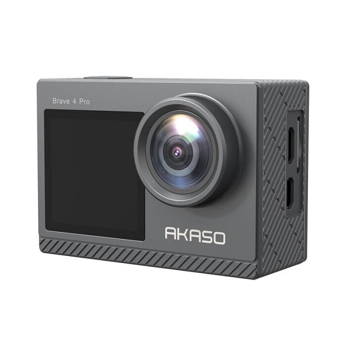 AKASO Brave 4 Pro 4K Action Camera with Dual Display and EIS 2.0 Image Stabilization.