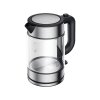 Xiaomi Electric Glass Kettle EU in action, water boiling and LED lighting glowing blue