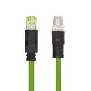 M12 auf RJ45 Netzwerkkabel im Einsatz an einer Maschine im industriellen Umfeld