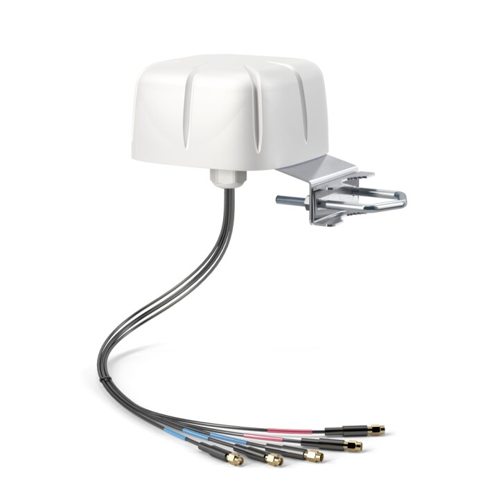 QuWireless QuShell 22G 5in1 Mobility Antenne auf einem Fahrzeugdach montiert
