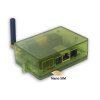 Angled view of the tinycontrol LK4 4G Controller with 4G Antenna and visible Ethernet and power connections.
