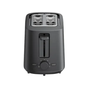 Xiaomi Toaster EU in Schwarz mit ausgeklapptem Brötchenaufsatz zum Aufbacken von Croissants.