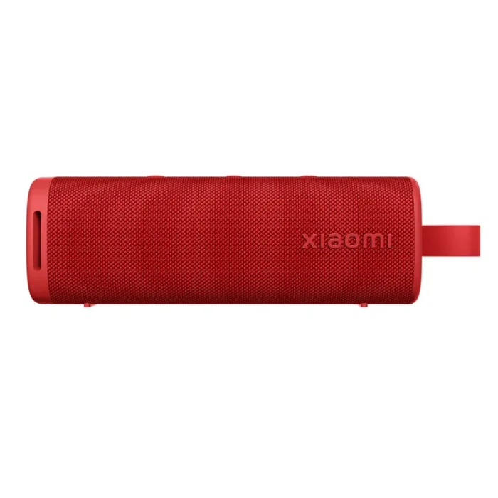 Front view of the red Xiaomi Sound Outdoor 30W Bluetooth speaker.