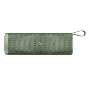 Waterproof Xiaomi Sound Outdoor speaker (IP67) at the edge of a pool for outdoor music.