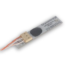 Tinycontrol DS18B20U Temperatursensor zur präzisen Überwachung der Serverraum-Temperatur über den 1-Wire Bus.