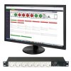 Installierte tinycontrol tcPDU LTE in einem Serverschrank, versorgt Netzwerk-Switches und Server mit Strom.