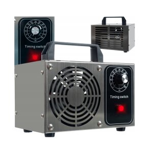 Extralink Ozonator EX.28440 mit 20.000 mg/h Leistung zur professionellen Geruchsentfernung, Frontansicht des Edelstahlgehäuses.