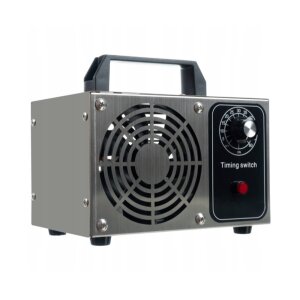 Robuster Extralink Ozongenerator aus Edelstahl in Schrägansicht, ideal zur Desinfektion und Luftreinigung in Räumen bis 120 m².