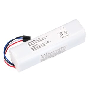 Nahaufnahme des spezifischen Mehr-Pin-Anschlusssteckers des Ersatzakkus für Dreame D9 Pro Saugroboter.
