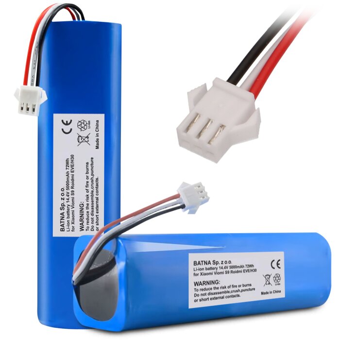 Ersatz-Akku H18650CH-4S2P für Roidmi Eve Plus Saugroboter mit 5000mAh und 14.4V.