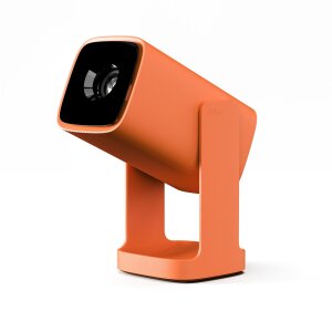 Der portable Wanbo Cube 1 Beamer projiziert ein scharfes...