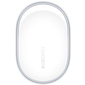 White Xiaomi Tag Bluetooth tracker with integrated eyelet...