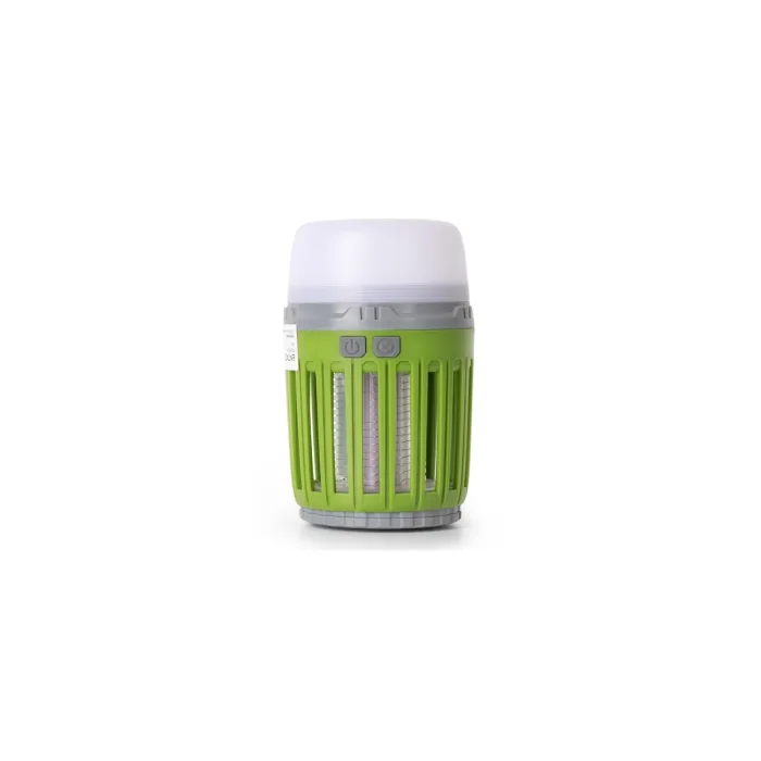 ENTAC Anti-Mosquito Lamp in green on a white background, showcasing its robust ABS casing and practical hanging hook, perfect for Smart Living & Gadgets and Saison & Outdoor activities.