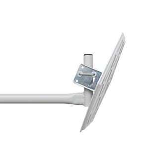 Cyberbajt GigaEter 23 Antenna mounted on a mast for a stable point-to-point WiFi connection over a long distance, utilizing robust Mounting Systems for WiFi Antennas.