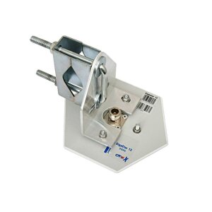 Compact Cyberbajt GigaEter 13 Panel Antenna in size comparison to a hand, showing its small dimensions.