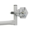 Installed Cyberbajt GigaEter 13 Directional Antenna on a mast, aligned for a 5 GHz point-to-point WiFi connection, ideal for Network solutions or WiFi Bridge Sets.