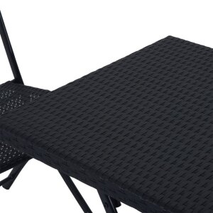 Das 3-teilige Gartenmöbelset Black Forest in minimalistischem Design, perfekt für Terrasse und Garten.