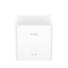 Eine der beiden eleganten Cudy M3000S Einheiten von vorne. Die Status-LED zeigt dir auf einen Blick, dass dein WLAN perfekt läuft.