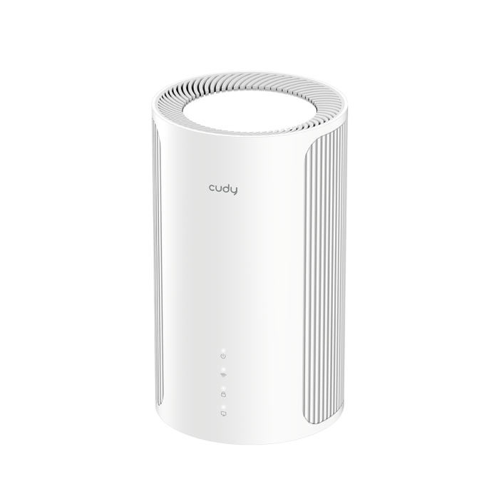 The Cudy M11000 Wi-Fi 7 Mesh WiFi Router in modern white, blending perfectly into your home.