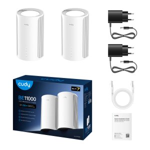 Alle Anschlüsse deines Cudy M11000: Vier 2.5-Gigabit-Ports und ein USB-3.0-Anschluss für maximale Konnektivität.