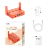 Versorge deinen cudy TR1200 Reise-Router einfach mit deiner Powerbank über den USB-C Anschluss – maximale Freiheit für dich.