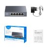 So einfach richtest du dein 2.5G-Netzwerk ein: Der Cudy HS105 Switch verbunden mit deinem Router und PC.
