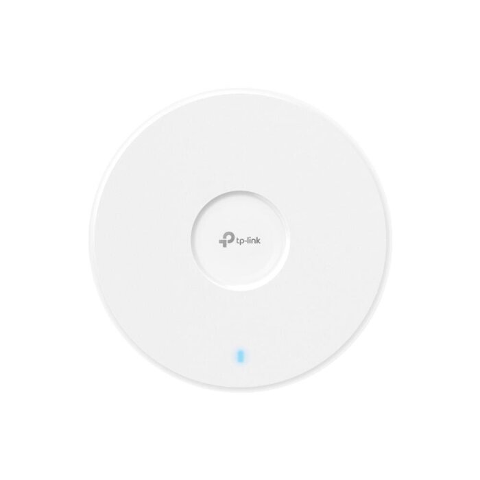 Statte dein Büro mit dem TP-Link EAP723 Wi-Fi 7 Access Point aus, der dezent an der Decke montiert ist und für blitzschnelles WLAN sorgt.