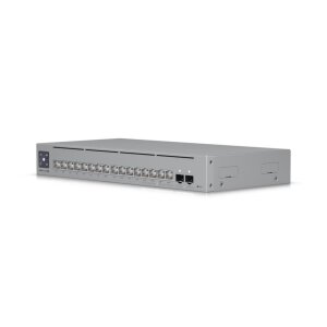 Der Ubiquiti USW-Pro-Max-16-POE Switch von vorne, damit...