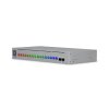 Dein neuer, lüfterloser USW-Pro-Max-16-POE Switch in der Schrägansicht, der sein hochwertiges Stahlgehäuse zeigt.