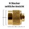 Koaxial N-Stecker - seitliche Ansicht