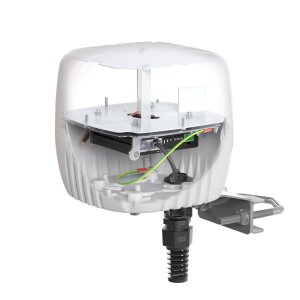 Close-up of the weatherproof QuRJ45 connector on your QuCube A206C, which protects your router from moisture.