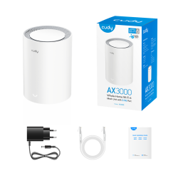 Cudy M3000 2er-Pack - AX3000 WiFi 6 Mesh System, 2.5 Gigabit WAN, Gigabit LAN