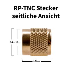 Side view of the RP-TNC connector