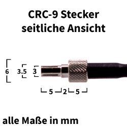 CRC-9 male connector - side view