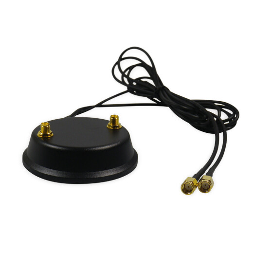 2x2 MIMO magnetic base for WiFi antenna with 1.5m cable and RP-SMA plug / socket