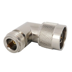 Coaxial adapter N male to N female with 90 ° angle