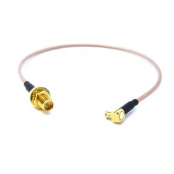 Koaxial Pigtail, RG-316, 20cm, MMCX Stecker auf RP-SMA...