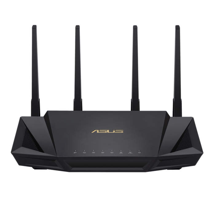 ASUS RT-AX58U V2 WLAN Router mit WiFi 6 Technologie und vier externen Antennen