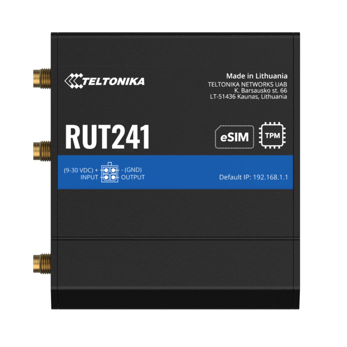 Teltonika RUT241 eSIM Industrie LTE-Router mit Antennen