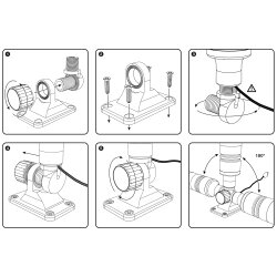 TravelConnector 2DK - Mounting System, 2D tilting holder with 180° joint, 1" UNS