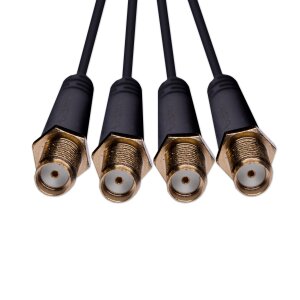 Window feed-through for 4x4 MIMO 5G / 4G Antenna - 50cm, SMA Male / Female