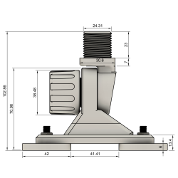 TravelConnector 2DMK - 2D tilt holder, magnetic foot, 1&quot; UNS thread